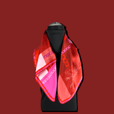 Lenço em seda 65x65 cm "daring Mondrian" - charmystyles