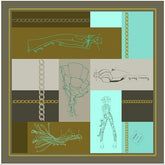 Lenço em seda 65x65 cm "daring Mondrian" - charmystyles