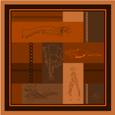 Lenço em seda 65x65 cm "daring Mondrian" - charmystyles