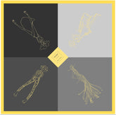 Lenço em seda 65x65 cm "pastel damier" - charmystyles