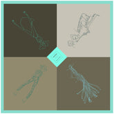 Lenço em seda 65x65 cm "pastel damier" - charmystyles